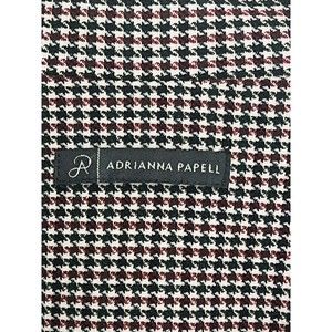 Adrianna Papell Plaid Jacquard Pocket Blazer Size Medium